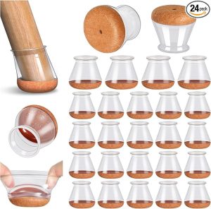 24 Pcs Chair Leg Floor Protectors